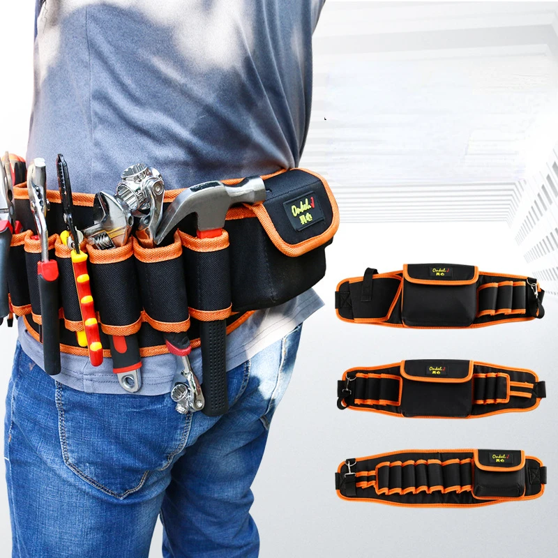 Multi-functional Electrician Tools Bag Waist Pouch Belt Storage Holder Organizer Garden Tool Kits Waist Packs Oxford Cloth