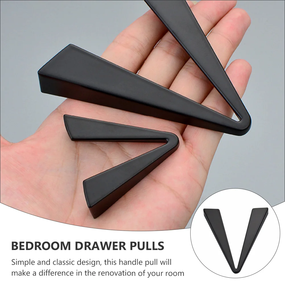 

2 set 2 Sets V-Shaped Cabinet Pulls Bathroom Bedroom Drawer Kitchen Door Handles Durable Hardware For Multiple Cabinets