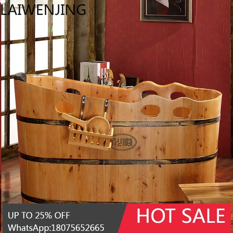 

SGF High-End Wooden Bath Barrel Tub 0 Solid Wood Simple Modern