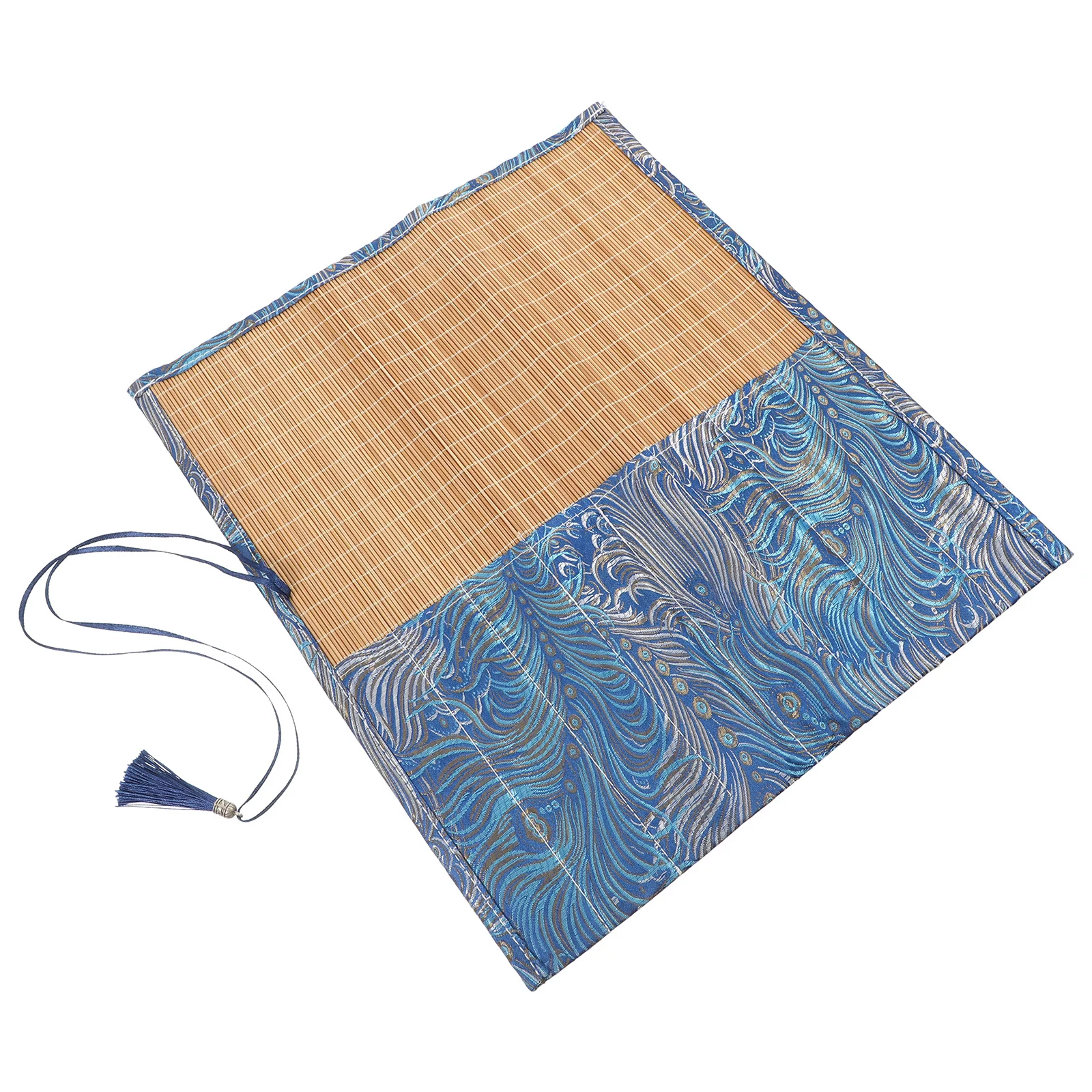 

Roll Up Paint Brush Holder Vintage Bamboo Canvas Pencil Carrier Organizer for Artists Watercolor Calligraphy Oil Paint Brush