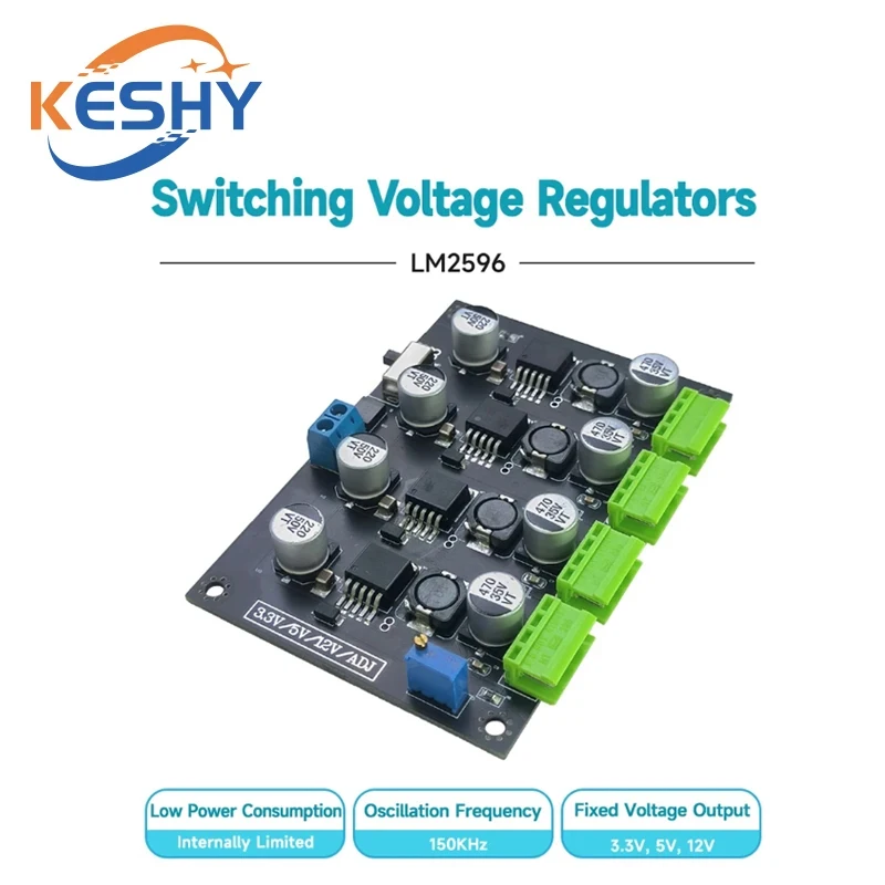 LM-2596 Multi-Circuit Switching Power Supplies Module 3.3V 5V 12V ADJ Adjustable Voltage Output Power Modules LM2596