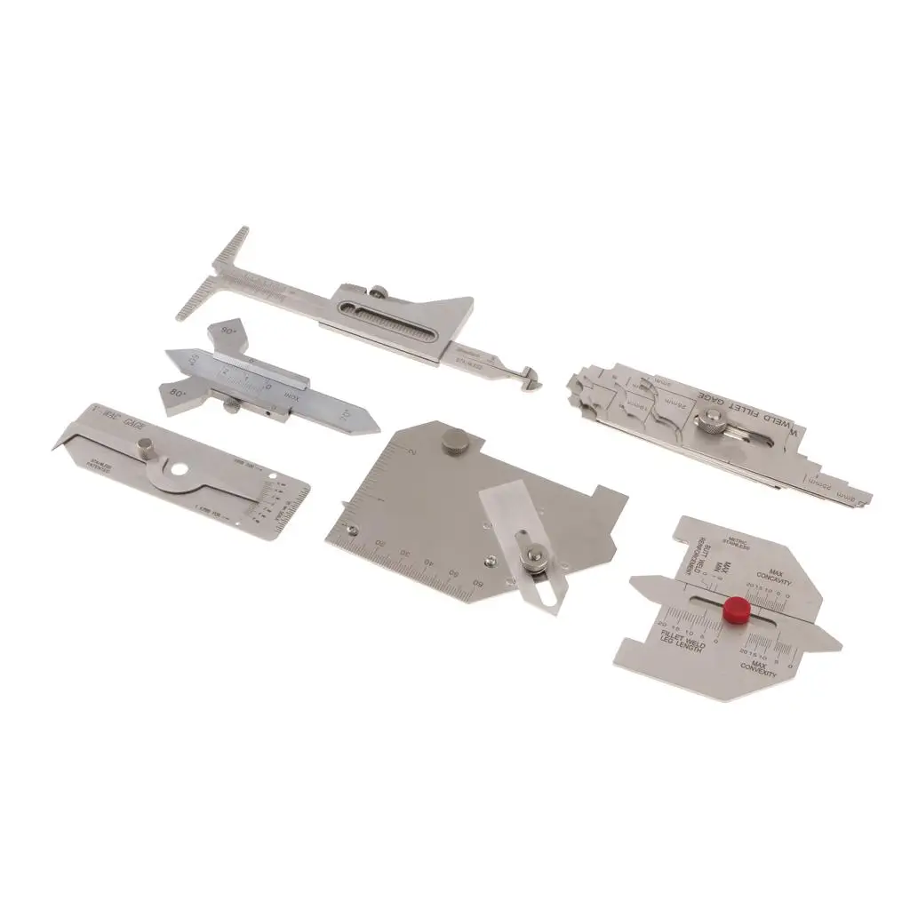 Welding Inspection Gauge 6 Piece Stainless Steel MG 8 MG 11 High Low and V Wac for Pipeline Survey