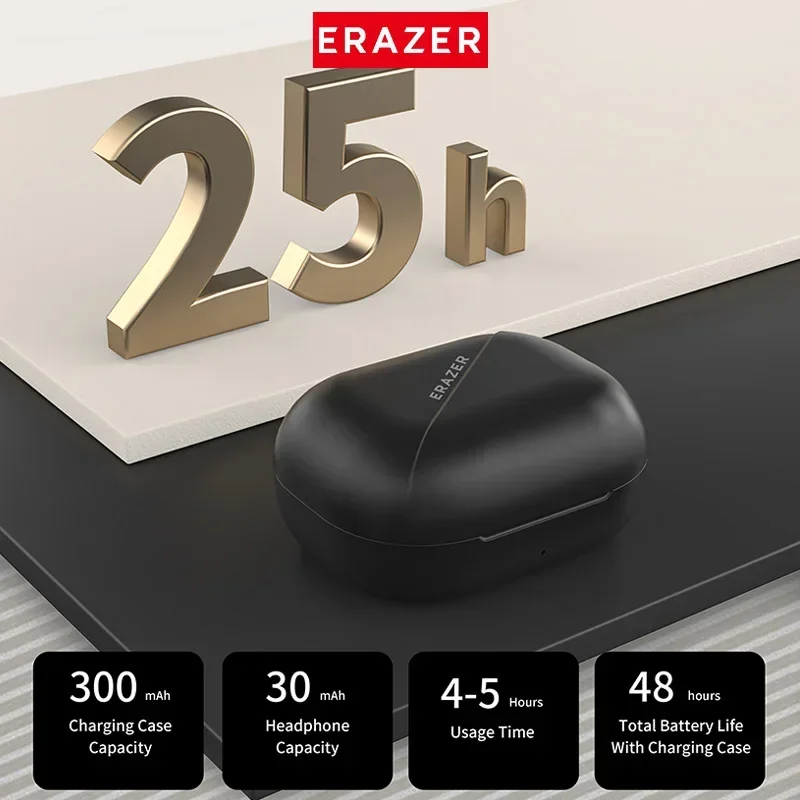 ERAZER XT91 Earphones Bluetooth TWS Headphones Wireless Mini Lenovo Earbuds with Mic Color Transparent Headsets Portable muisc