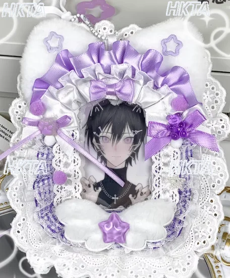 

Японский милый чехол для карт в стиле лолита, с кружевными вставками, бантом и складками, милый мультяшный держатель для карт, аксессуары для рукоделия, для женщин