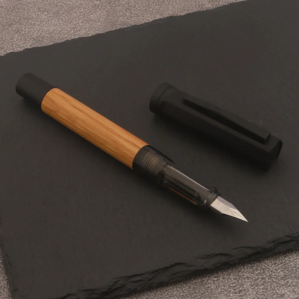 

1pc JINHAO Fountain Pen wooden Black Calligraphy Nib Business Office School Supplies Writing