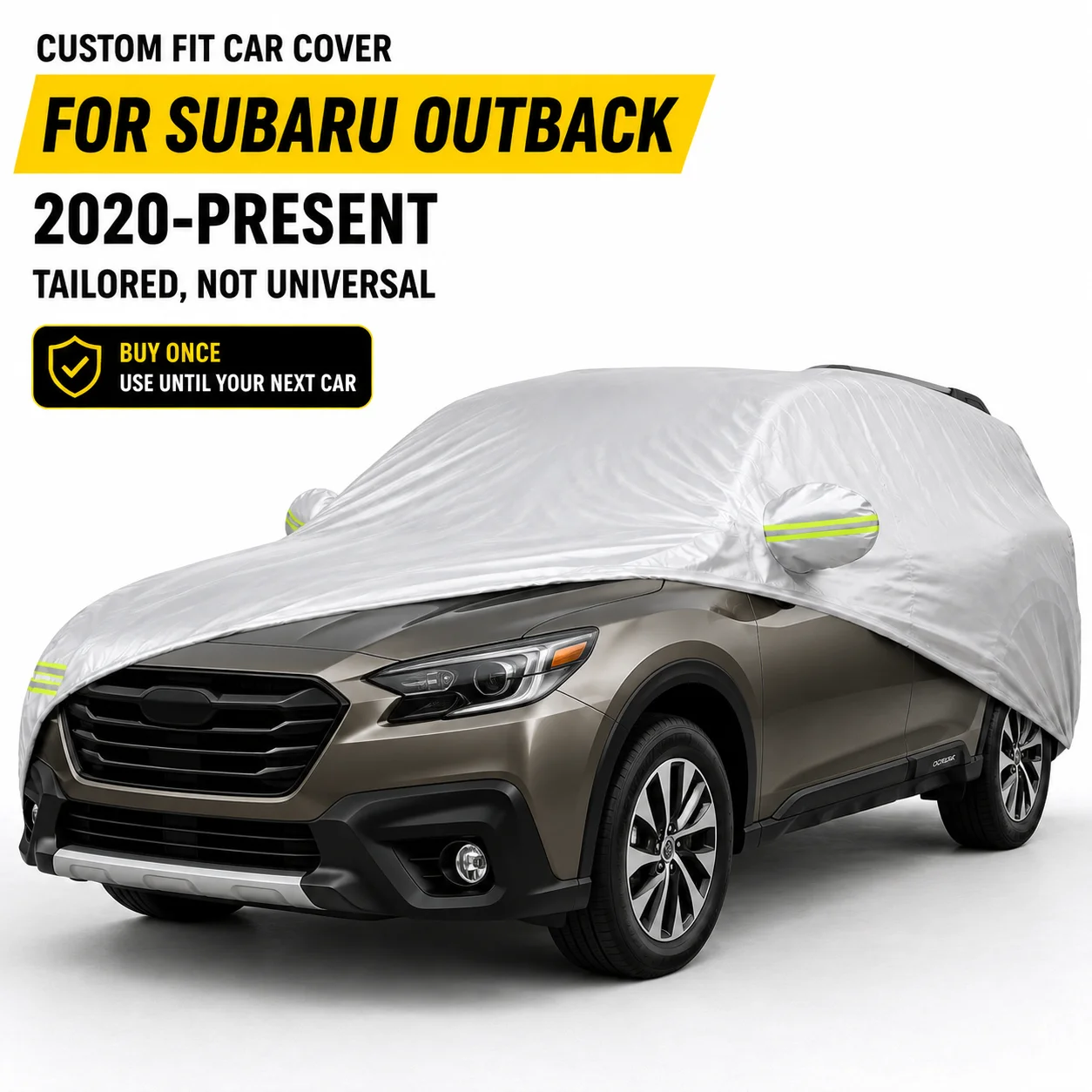 For Subaru Outback Exterior Car Cover Outdoor Protection Durable Silver Coated Fabric UV Sun Dust Protection