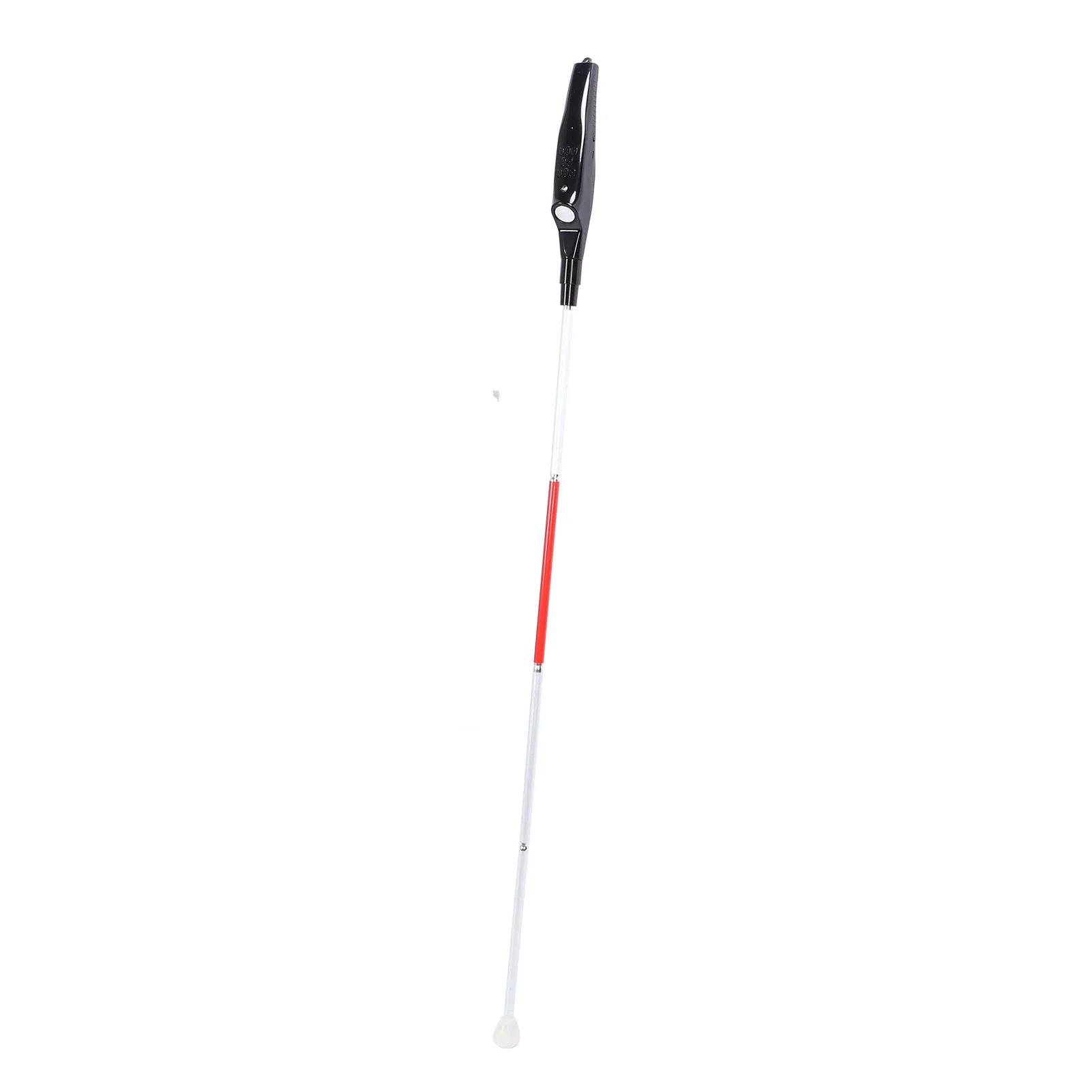 Bastón guía plegable con voz electrónica reflectante roja, bastón para evitar obstáculos, para personas ciegas, versión en inglés