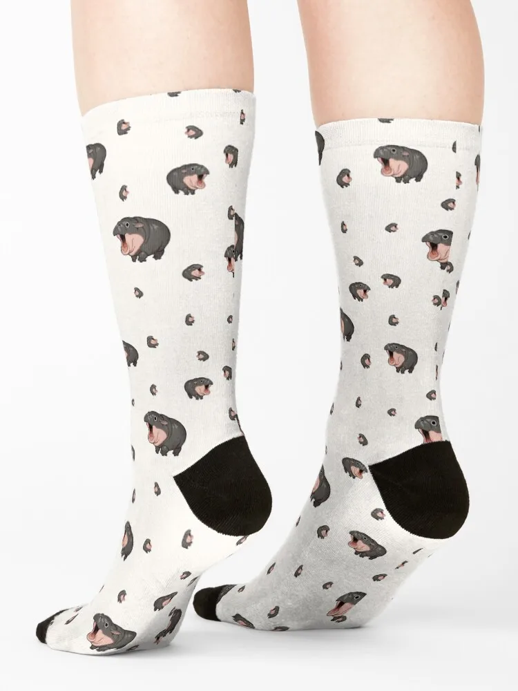 Baby moo deng Socks sheer kids cotton compression Socks Women Men's