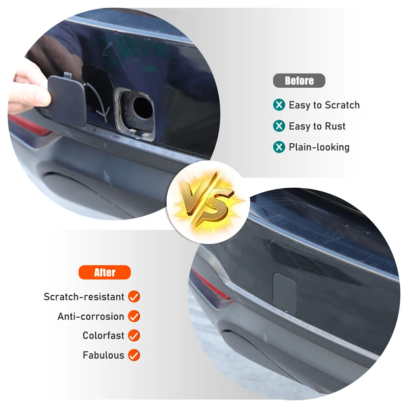 Car Front Bumper Tow Hook Eye Coupler Trailer Cover Cap Plug Rear trailer cover For Subaru Forester 2013-2018