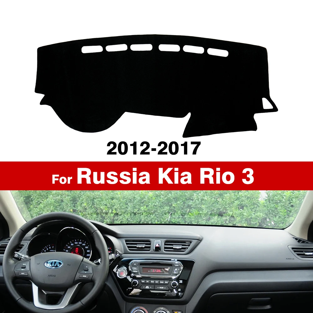 Für Russland Kia Rio 3 2012 2013 2014 2015 2016 2017 Dash Matte Sonnenschutz Anti-Uv Teppiche Auto Zubehör Auto Dashboard Abdeckung