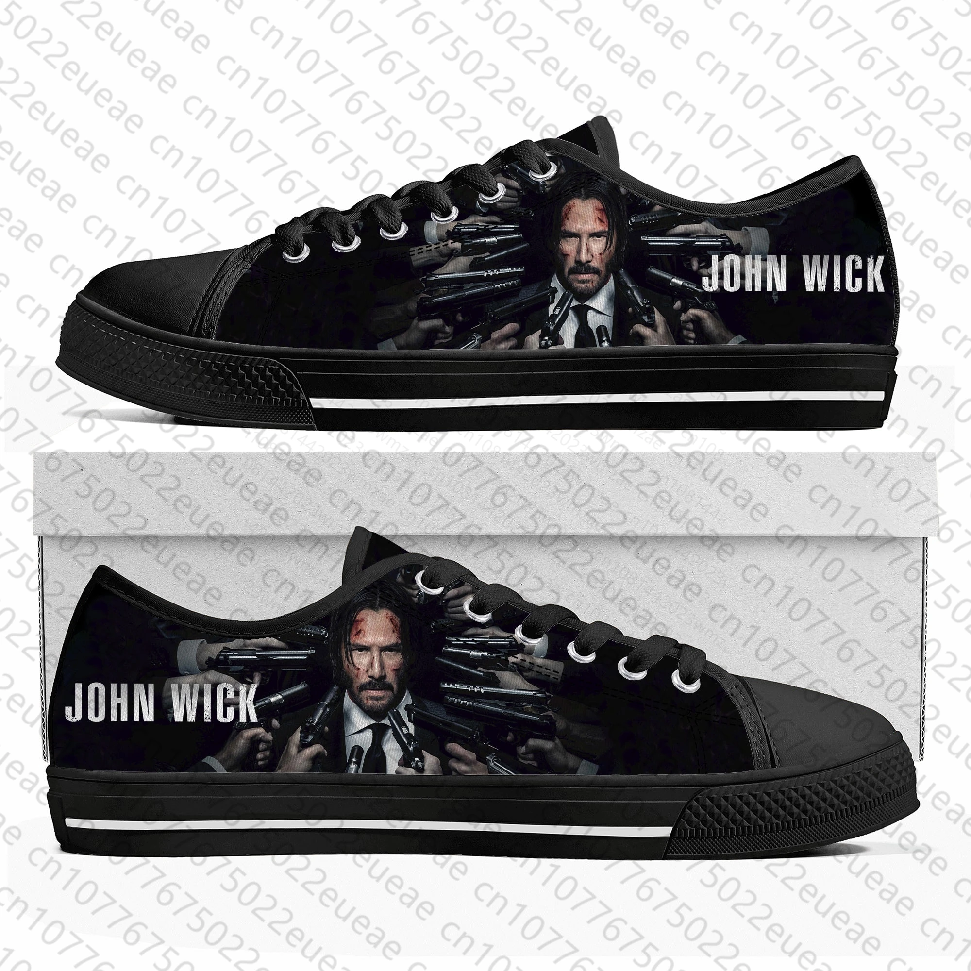 John Wick Keanu Reeves Low Top Sneakers Mens Womens Teenager Canvas High Quality Sneaker Casual Custom Made Shoes Customize Shoe