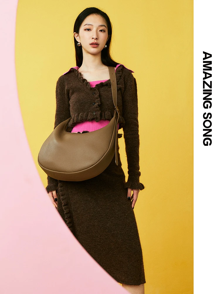 Amazing Song Half Moon Bag Large