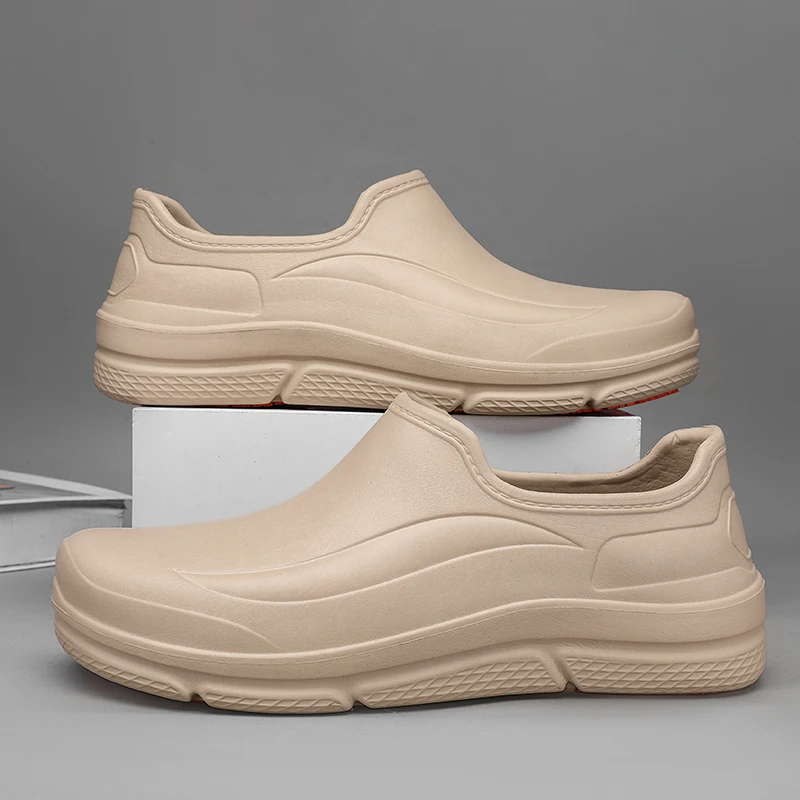 Unisex Kitchen Chef Shoes Slip On Waterproof Oil-Proof Kitchen Chef Clogs Non-slip Resistant Work Shoes For Cook Size 36-45