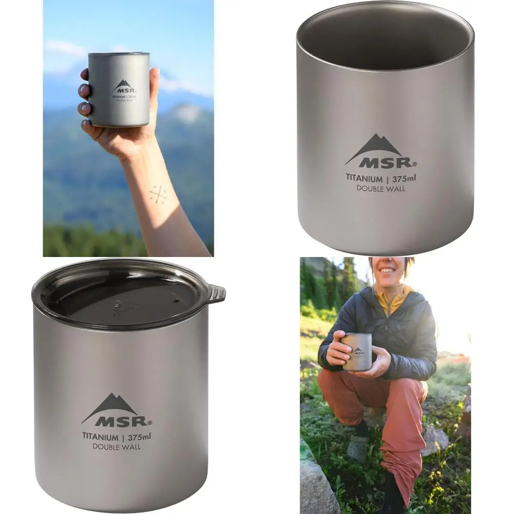 

Ultralight Double Wall Titanium Camp Mug with Lid