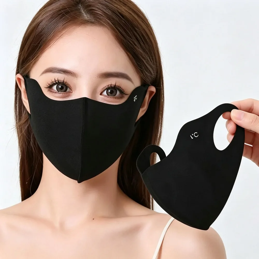Women Ice Silk Neck Scarf Breathable UV Block Sun Protection Face Mask Wrap for Summer Cycling Outdoor Sports Use Gifts