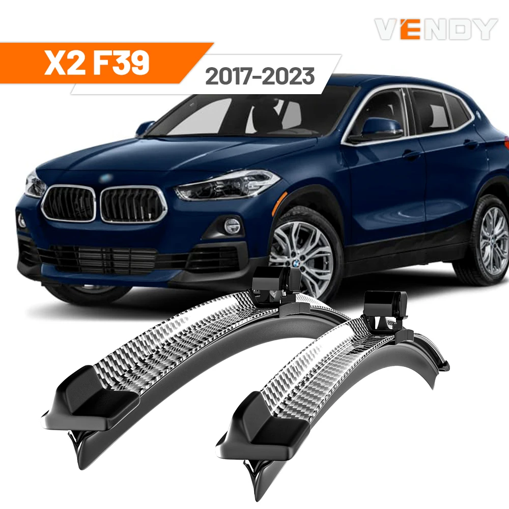 Für BMW X2 F39 2017-2023 2018 2019 2020 2021 2022 2 Stück Frontscheibenwischerblätter Scheibenwischer Kohlefaser & Schwarz