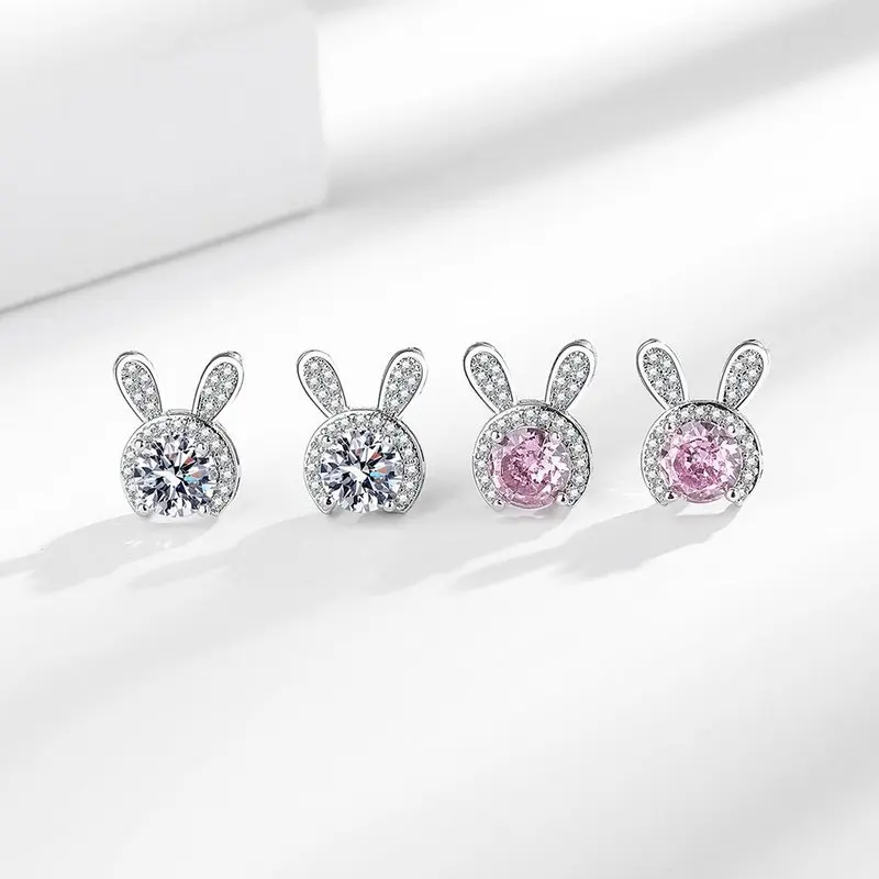 Rabbit S925 Sterling Silver Ear Ring- Fashionable Elegant Jewelry