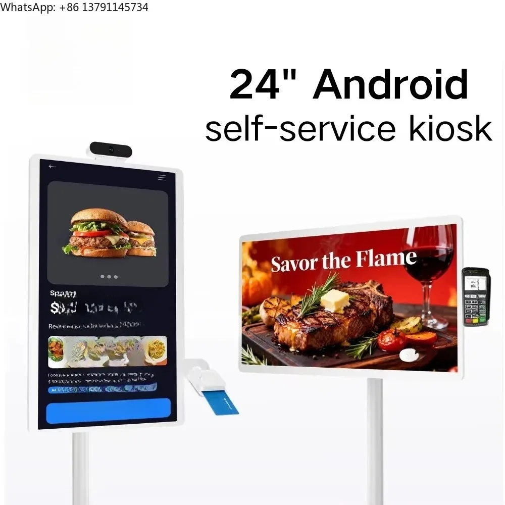 24 Inch Retail Store Display Self-service Kiosk Android Advertising Display Lcd Touch Screen Kiosk