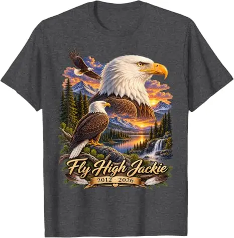 Fly High Jackie, Jackie und Shadow Weißkopfseeadler T-Shirt Y2k Lässige Grafik-Bekleidung Weißkopfseeadler Großer Bär Jackie und Shadow T-Shirt Geschenk – Detail 13