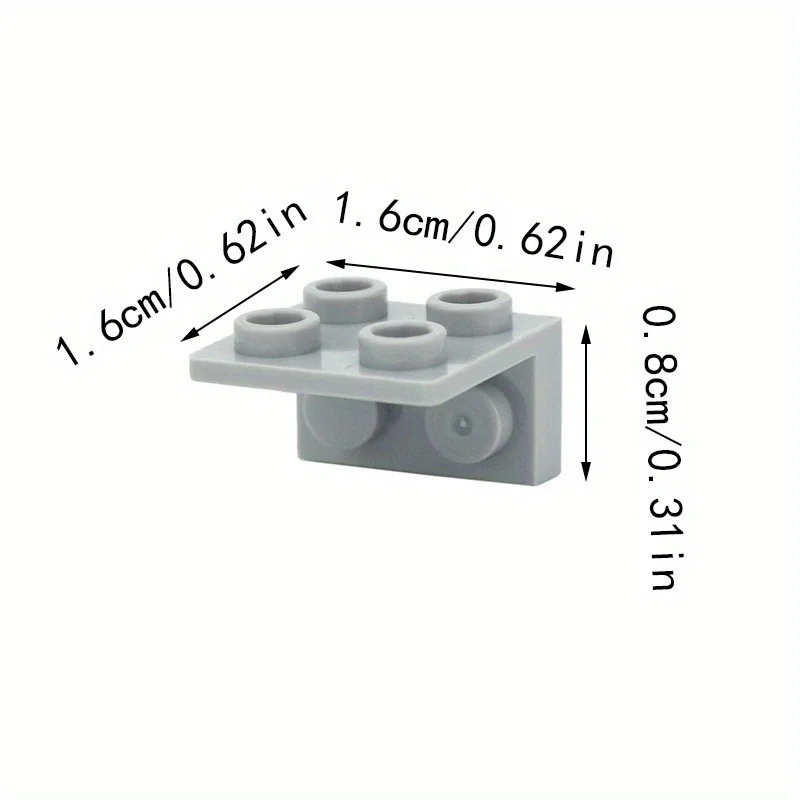 90 pcs Alas Dudukan Figur 99207 Braket 1x2 2x2 Blok Bangunan Terbalik DIY Penyangga Figur untuk Display