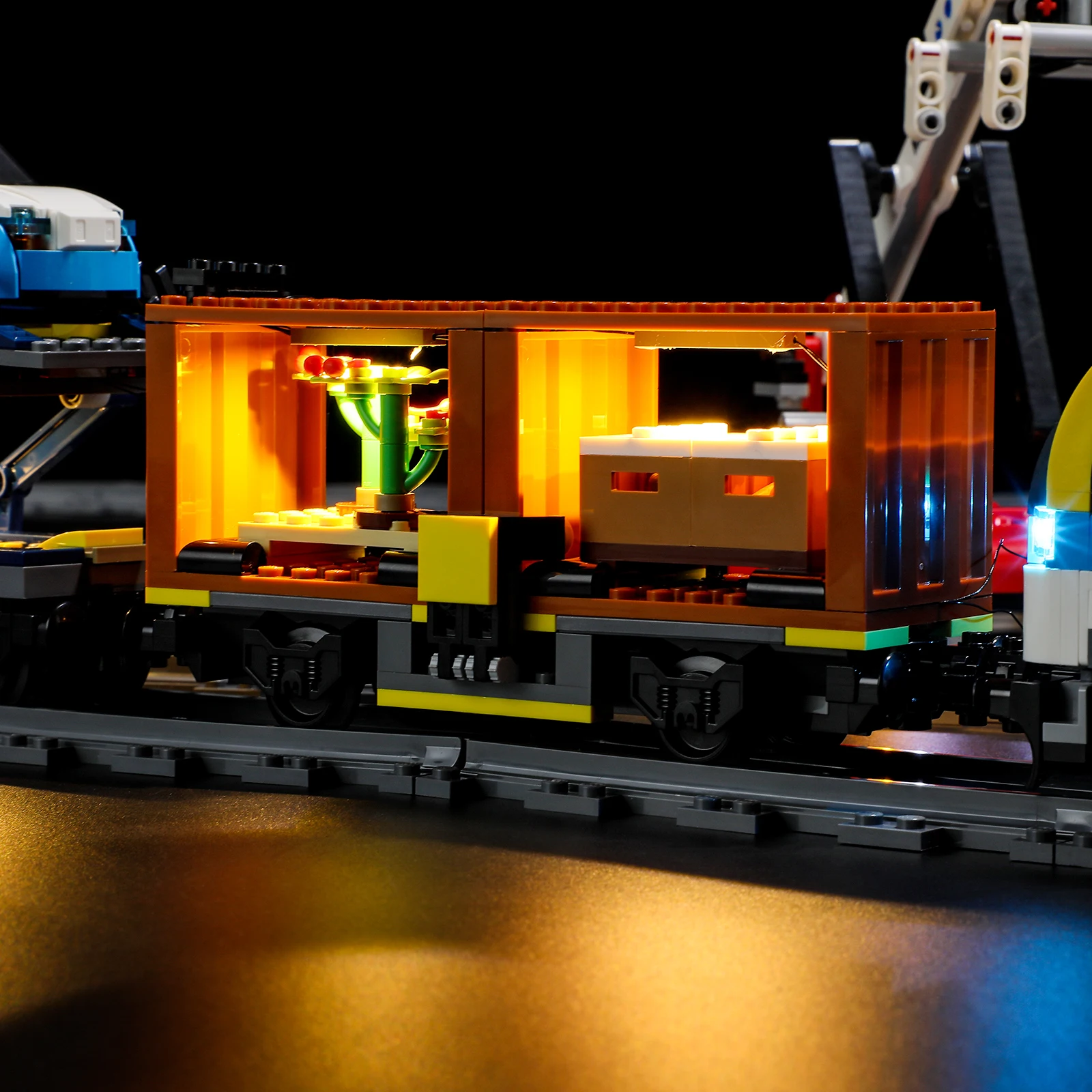 City Lighting Set For 60336 Freight Cargo Train Technic Movie Not Include Building Block (Only Led Light Kit) image 5