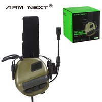 ARM NEXT Airsoft Tactical Headset Foldable Earmuff Microphone Military Headphone Shooting Hunting Ear Protection Earphones