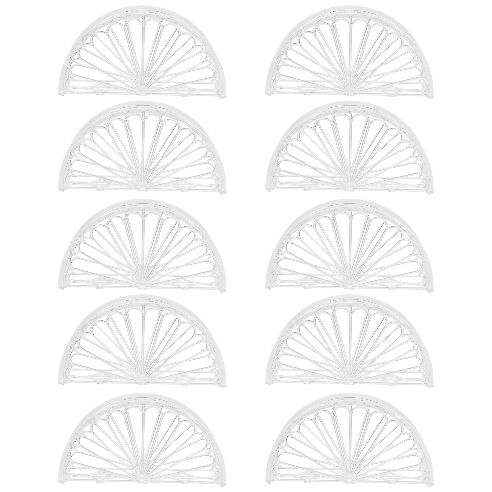 

10pcs Fan Designed Plastic Serviette Holder For Table Napkin Stand Reusable Paper Tissue Dispenser For Kitchen