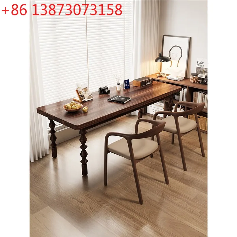 

Высококачественный стол из Южноамериканского ореха, учебный стол из цельного дерева, бытовой простой настенный компьютерный стол