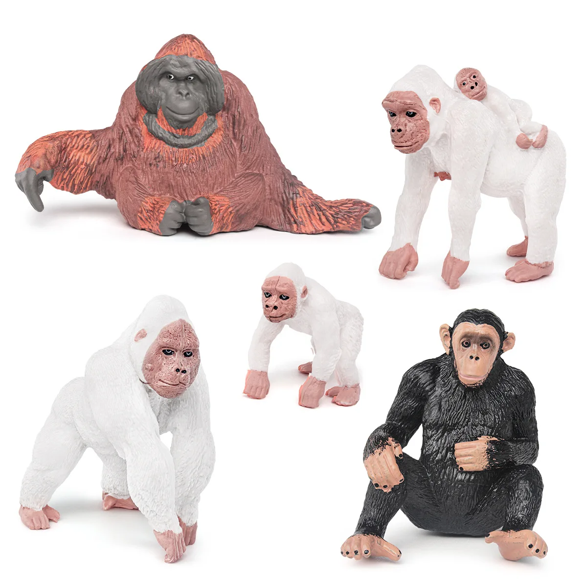 Cross-Border Simulation Children's Primate Animal Model White Orangutan Red Orangutan Black Orangutan Scene Decoration Ornaments