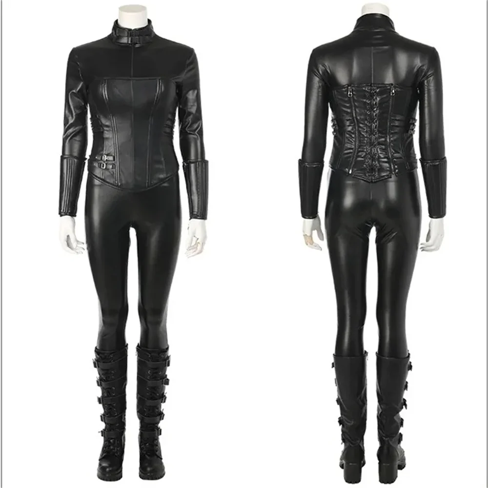 زي سيلين التنكري لحروب الدم من Underworld باللون الأسود الفاخر من الجلد الصناعي بذلة ملابس حفلات الهالوين