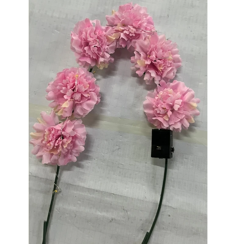 Light up Floral Crowns Glowing Flower Crowns Luminous Led Flower Headband Light Up Headband for Women Led Floral Crowns F3MD