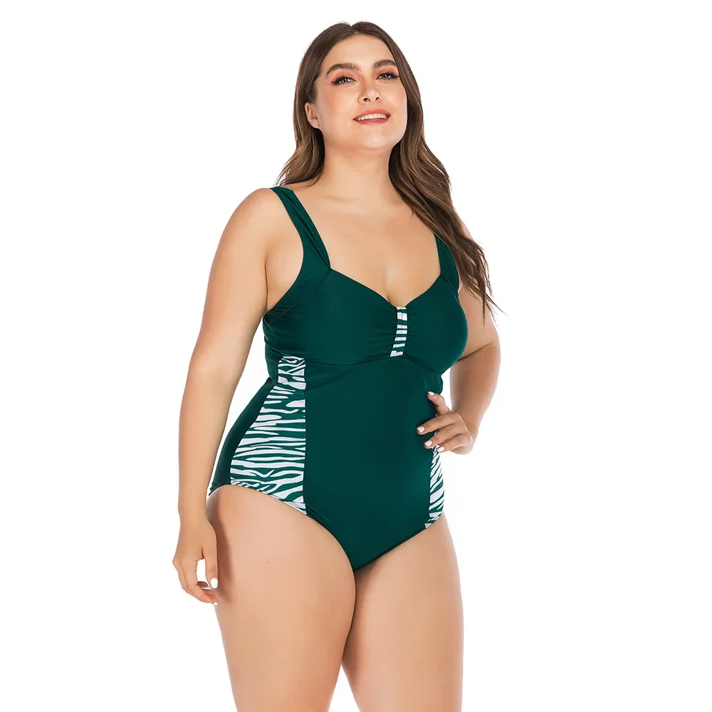 Sexy Leopard Large Plus Size 5XL Swimwear Women One Piece Swimsuit For Fat Lady Beach Bathing Swiming Suits Biquini Female