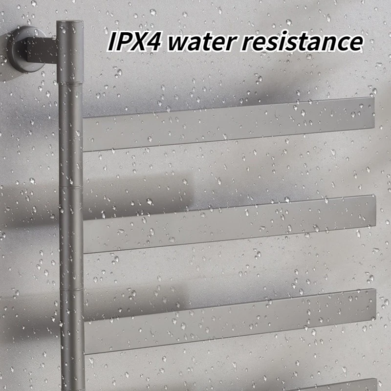 Electric Heated Towel Rail Rotatable Bathroom Towel Warmers Waterproof Stainless Steel Thermal Towel Rack Home Toilet Supplies - view 6