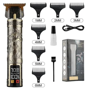 Tondeuse à cheveux électrique pour hommes, T9 LCD, tête de r...