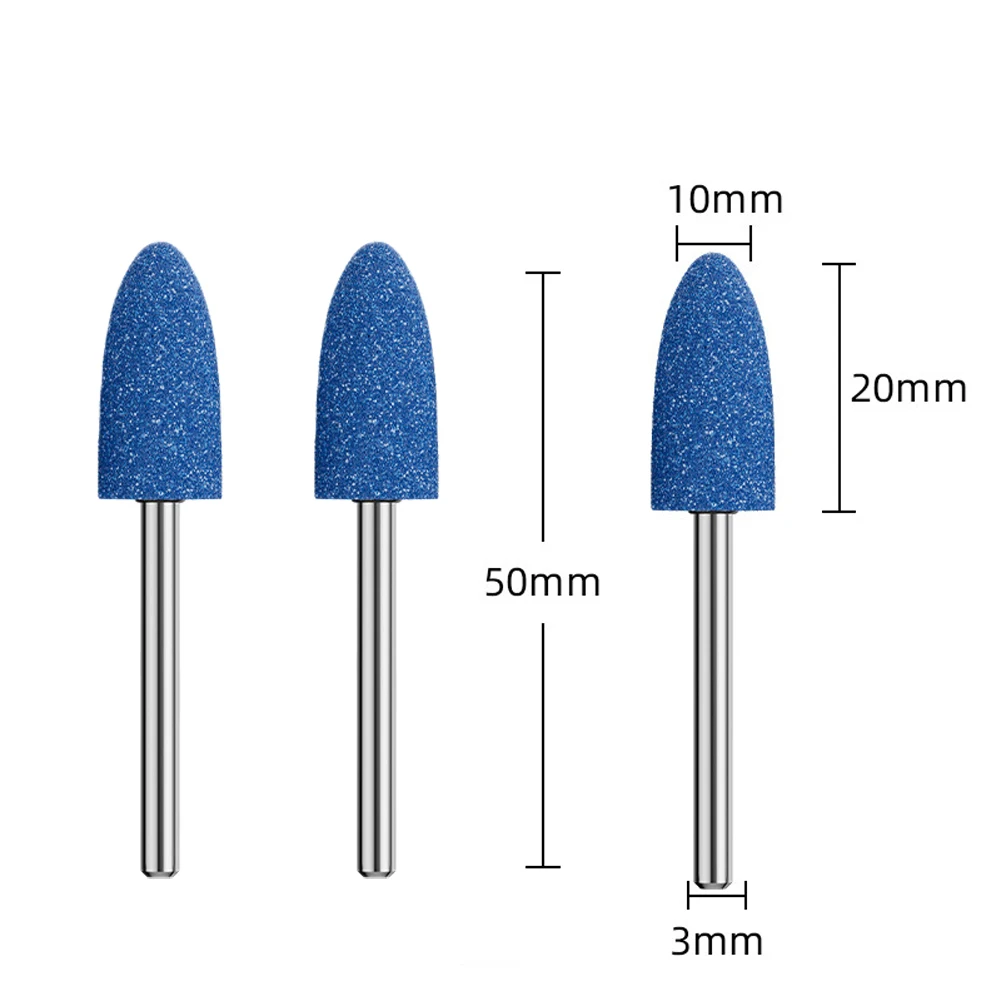 For Rust Removal Blue Grinding Head Multi-shape Design Cylindrical And Peach Shapes Chromium Corundum Material