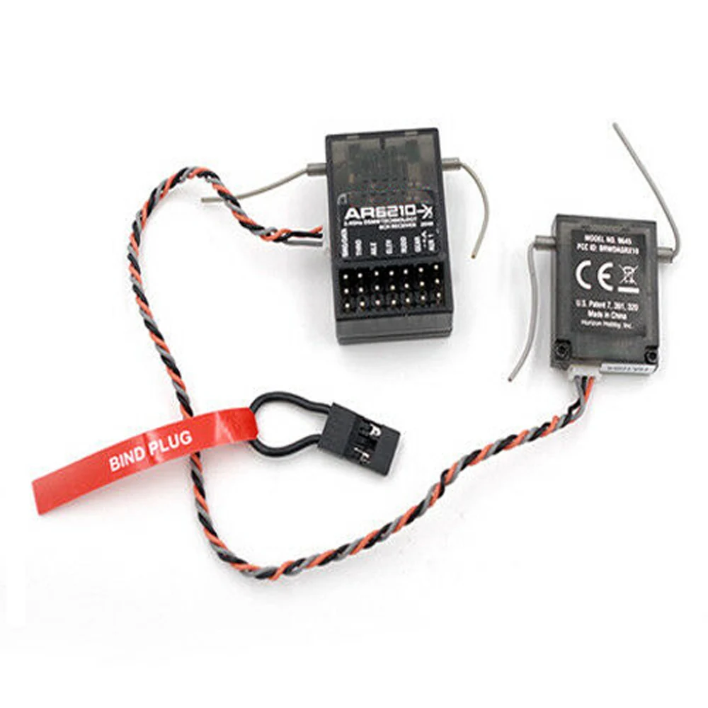 2.4GHZ AR6210 6-Channel Receiver & Satellite for Spektrum DSM2 DSMX Transmitter TX RC