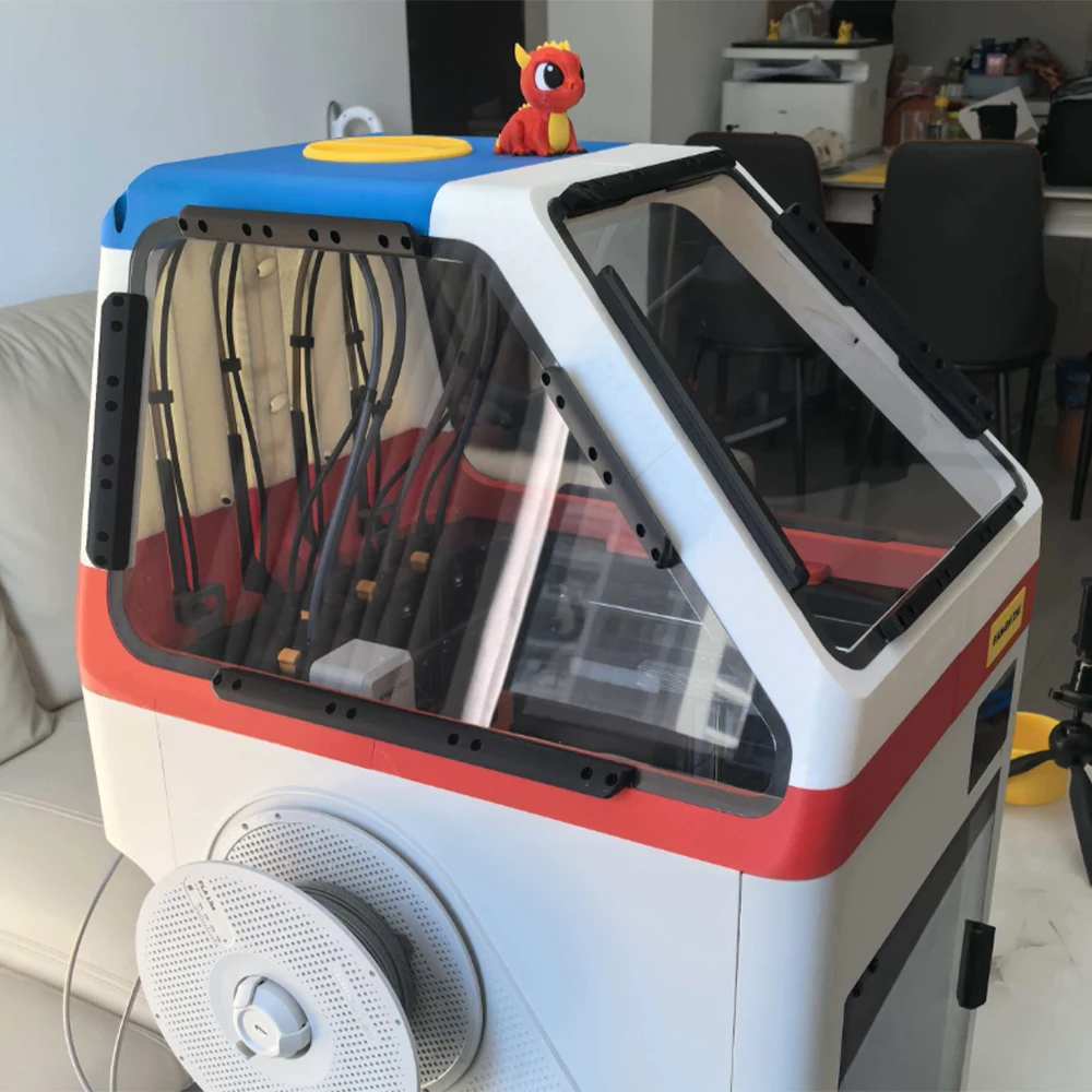 

Улучшенная прозрачная верхняя крышка Snapamker U1 для 3D-принтера, теплоизоляционная и пылезащитная, сменные детали.