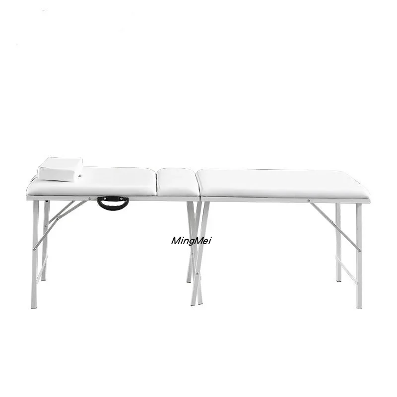 

Simple beauty folding massage bed iron frame body bed with head hole