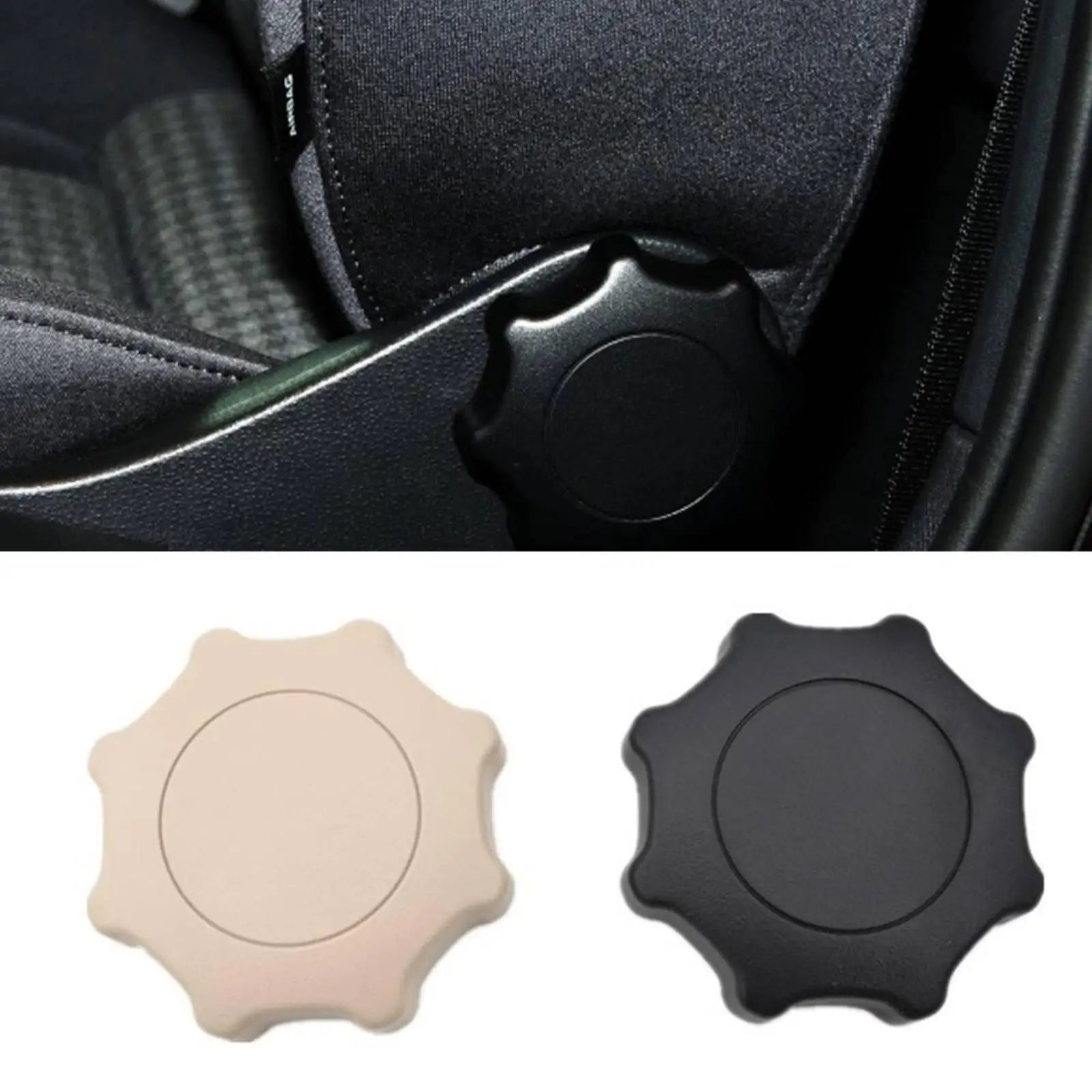 Plastic Seat Knob Gray Manual Backrest Adjuster Handwheel Compatible with for vw Golf Passat Beetle Skoda Octavia Fabia Bora