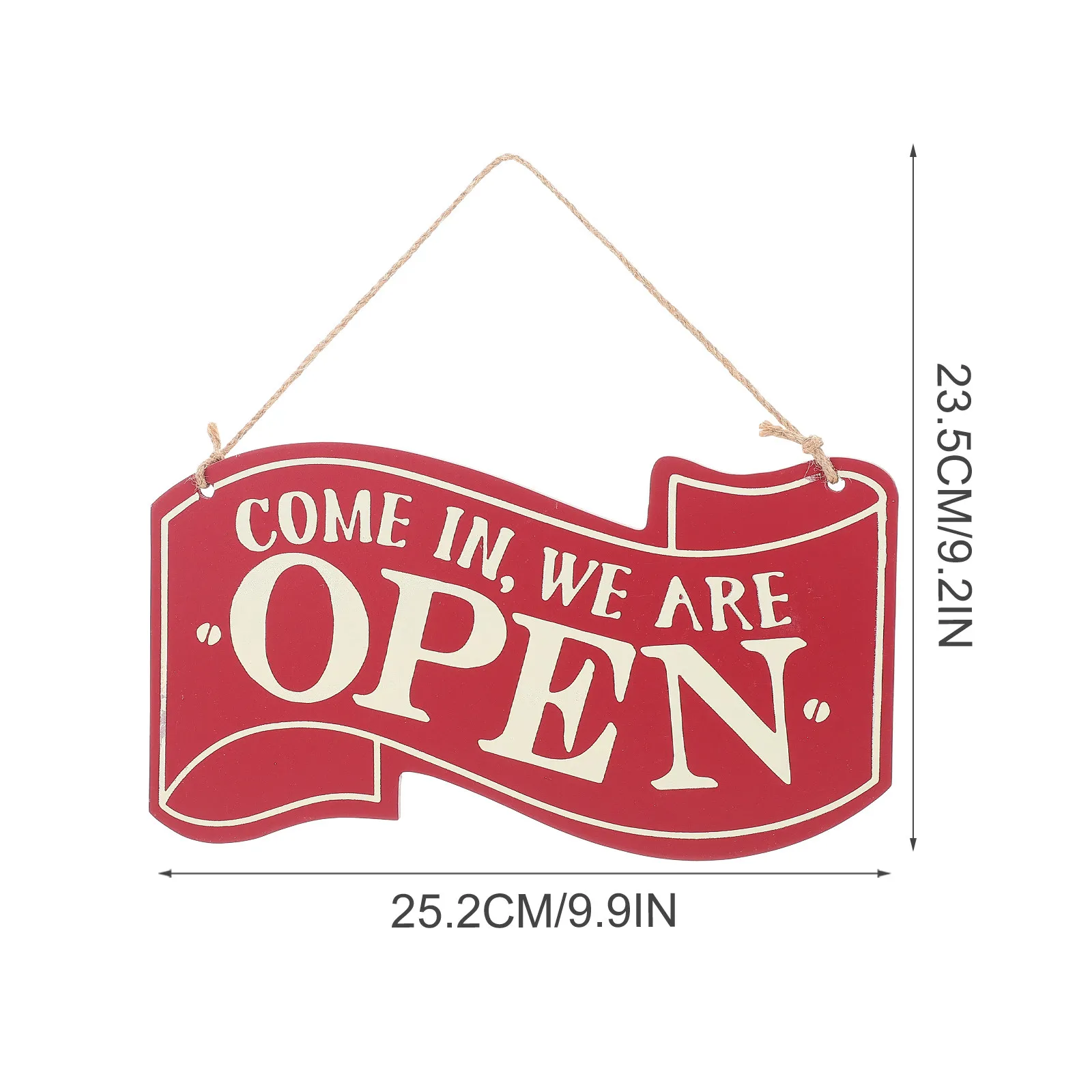 Double-Sided Wooden Door Plate Pendant Creative Open Closed Sign for Shop Decor Vintage Style Wear-Resistant Store Accessory