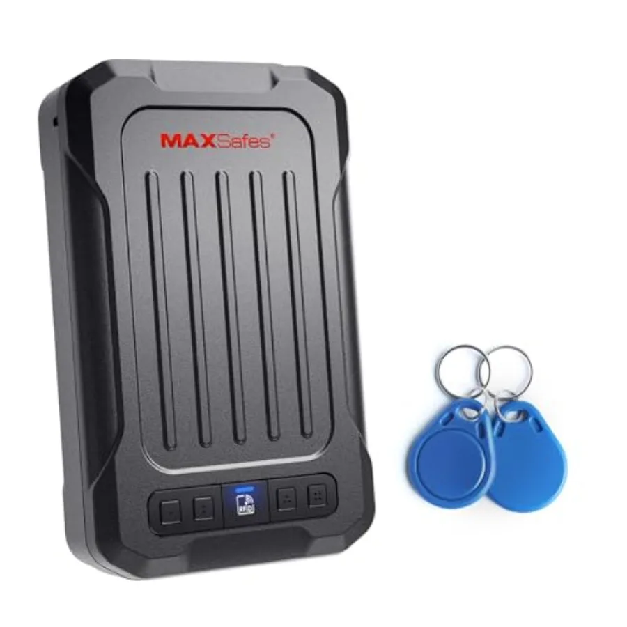 

RFID-замки для портативного домашнего сейфа для пистолета, дорожного кейса, сейфа-бокса для оружия с быстрым доступом, с ключом и кодовой панелью, маленький сейф для пистолета для дома