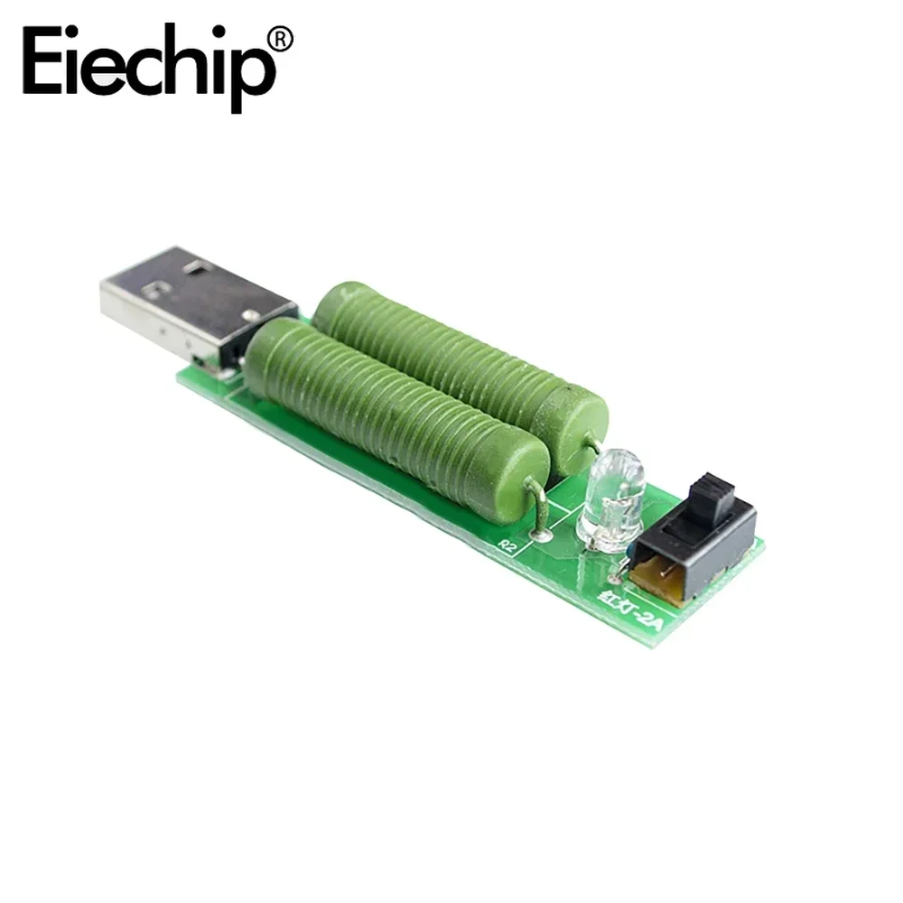 DIY USB resistor DC electronic load With switch 2A/1A adjustable current battery capacity voltage discharge resistance tester