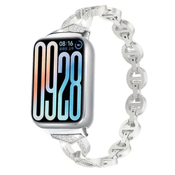 Metal Bracelet For Xiaomi Mi Band 9 Pro Diamond Watchband For xiaomi band 8 pro Wristband Correas reloj For Redmi Watch 4 Strap