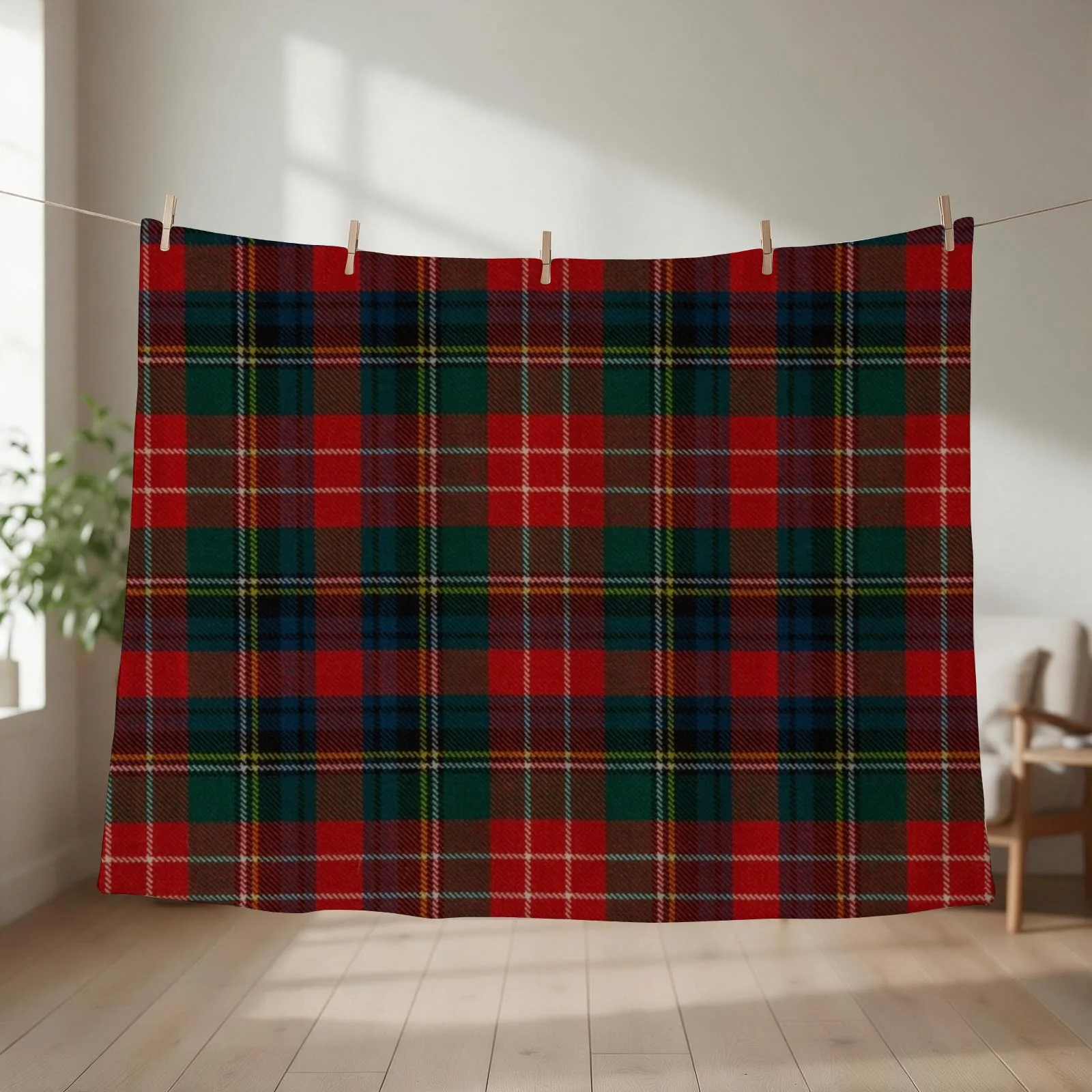Christie Scottish Tartan Throw Blanket blankets ands halloween Personalized Gift Bed covers Blankets