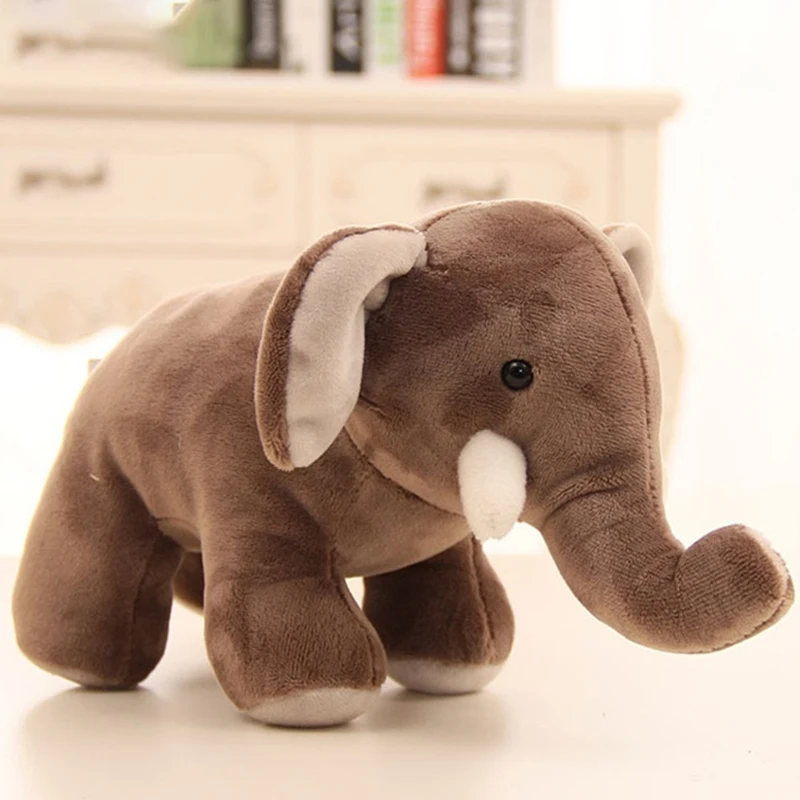 Simulation Animal Plush Doll Toys Stuffed Elephant Hippo Rhino Pillow Appease Doll Figurine For Kids Birthday Gift 20cm-25cm