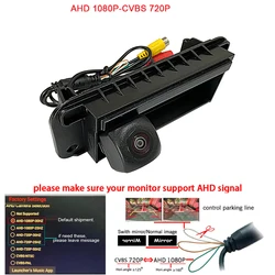 Wskyfook 1920*1080P/720P AHD Car Trunk Handle Rear View Reverse camear for Benz C W204 W212 C200 C180 C260 C300 Dynamic camera