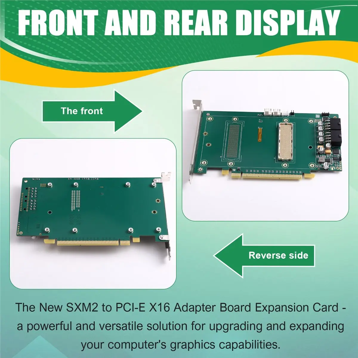 OKgood New SXM2 to PCI-E X16 Adapter Board Expansion Card Graphics Card GPU Adapter Card for NVIDIA Tesla P100 V100