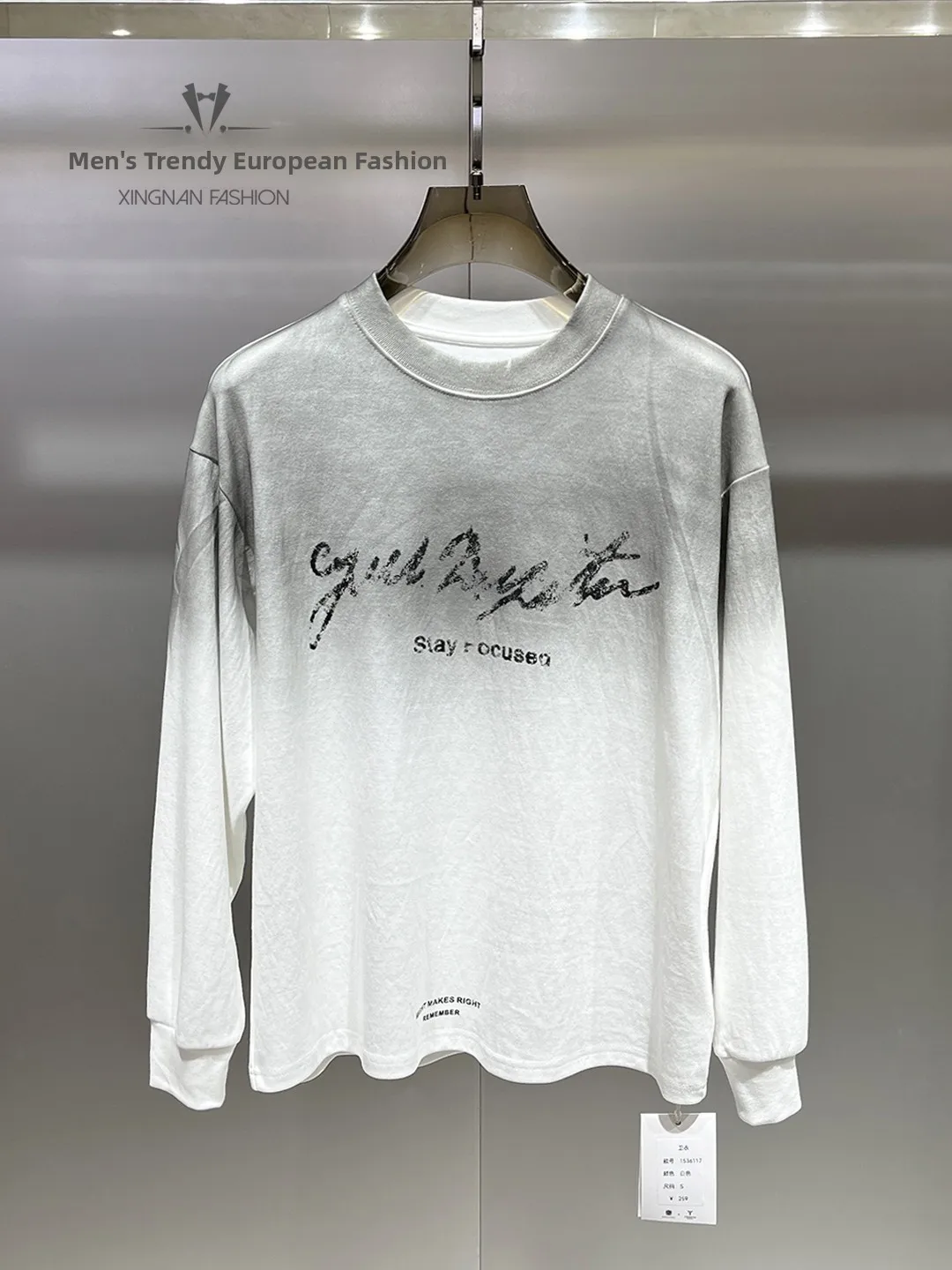

Trendy Men's Korean Sle Printed Vintage Sweatirt Spring New Design High End Loose Base irt Casual Faion Youth ular