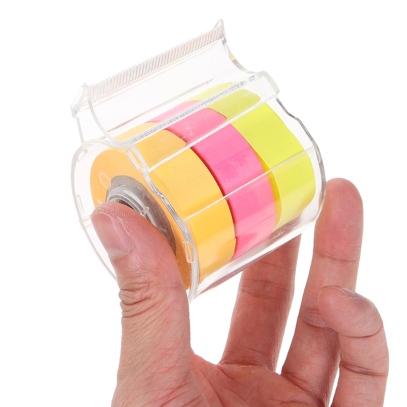 1Set Buku Catatan Tempel dengan Stiker Memo Dekoratif Warna Cerah untuk Pengatur Pesan di Tempat Kerja Gulungan Memo Ringkas