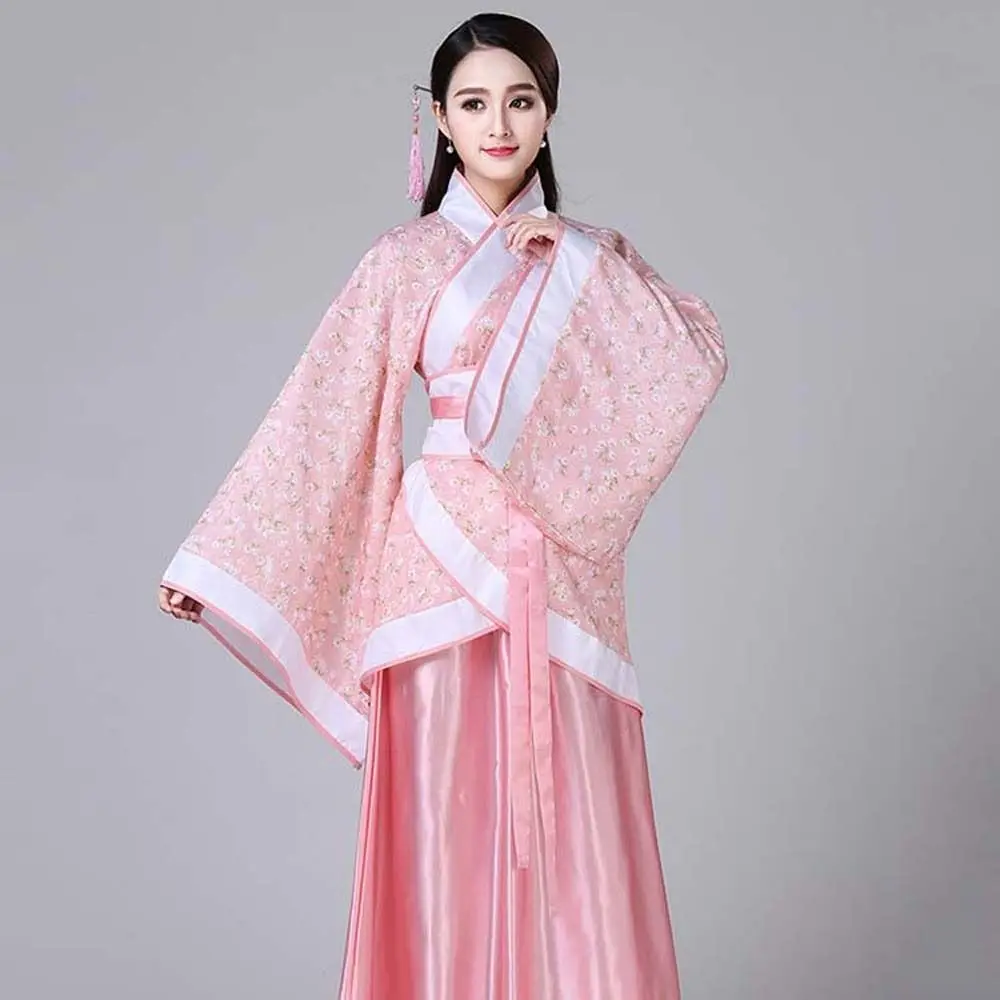 أزياء المسرح الصينية هانفو تنورة زهرة التطريز أداء تأثيري فستان الصينية القديمة الزي القديم #5